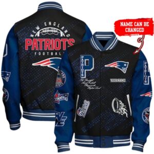 Customize Your Name With New England Patriots Button Down Baseball Jacket Version 4