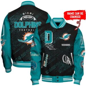 Customize Your Name With Miami Dolphins Button Down Baseball Jacket Version 4