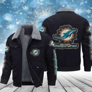 Miami Dolphins Thickened Corduroy Jacket