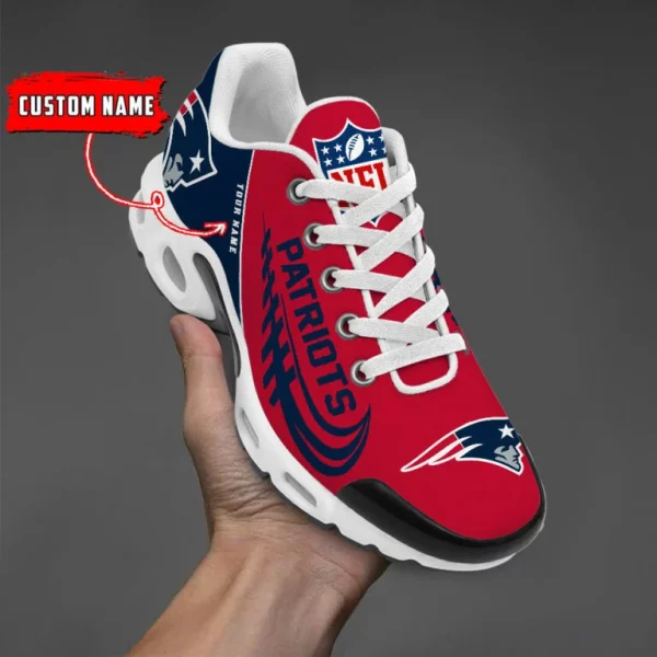 New England Patriots Custom Name Air Cushion Sports Shoes V20