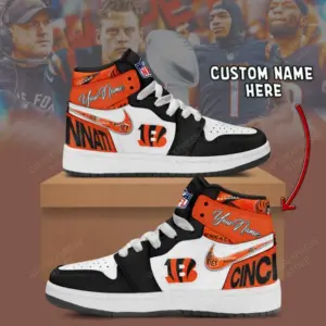 Cincinnati Bengals Custom Name AJ1 Shoes V47