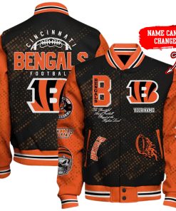 Customize Your Name With Cincinnati Bengals Button Down Baseball Jacket Version 4