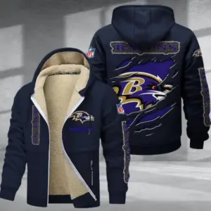 Baltimore Ravens DMTZ0356 Thickened Zipper Hoodies