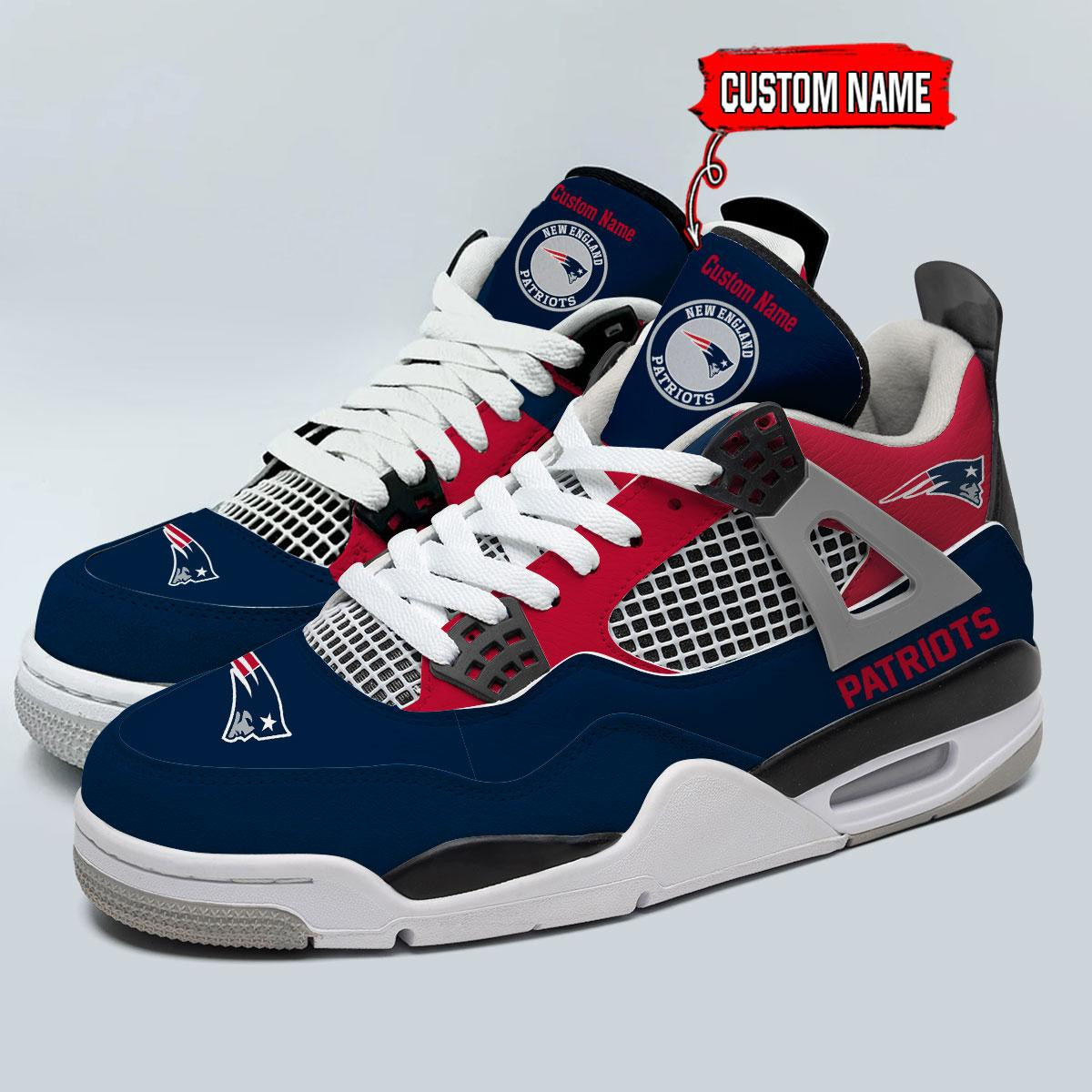 New England Patriots Air Jordan 4 Sneaker V46