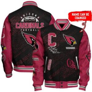 Customize Your Name With Arizona Cardinals Button Down Baseball Jacket Version 4 129