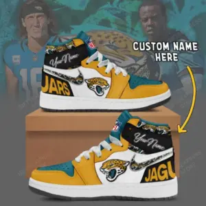 Jacksonville Jaguars Custom Name AJ1 Shoes V47
