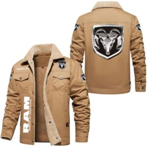 Los Angeles Rams Brown Cargo Fleece Lined Cotton Jacket V22