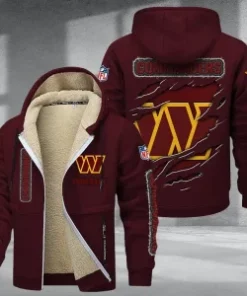 Washington Commanders DMTZ0385 Thickened Zipper Hoodies