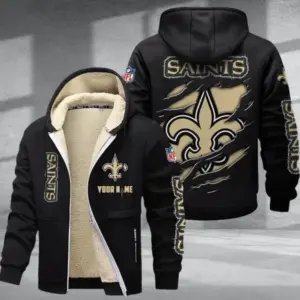 New Orleans Saints DMTZ0376 Thickened Zipper Hoodies