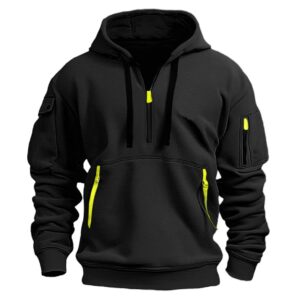 Thatrich Hoodies for Men Half Zip Up Sweatshirts Oversized Casual Pullovers Lightweight Workout Jogging Sweat Top Fall Trendy