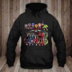 Chibi Avengers Water Reflection Hoodie