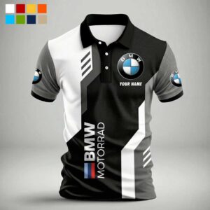 Custom Name BMW Motorrad Polo Shirt - White