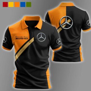 Mercedes-AMG Racing Polo Shirt - Orange/Black