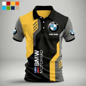 Custom Name BMW Motorrad Polo Shirt - Yellow
