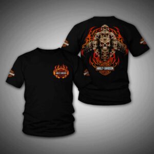 Harley-Davidson Flame Skull Totem Short Sleeve T-Shirt