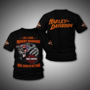 Harley-Davidson "Desert Highway" Skull Graphic Short Sleeve T-Shirt