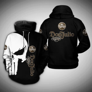 Don Julio Punisher Skull Print Pullover Hoodie