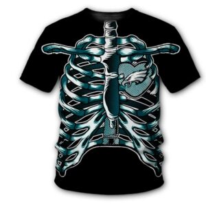 Philadelphia Eagles Skeleton Rib Cage T-Shirt