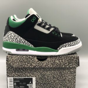 Air Jordan 3 Retro Pine Green Black Cement Basketball Sneakers