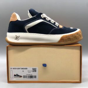 LV Tilted Suede Low-Top Sneaker Navy