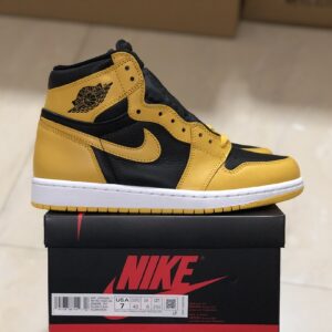 Air Jordan 1 High Retro Black Yellow Ochre Classic Basketball Sneakers