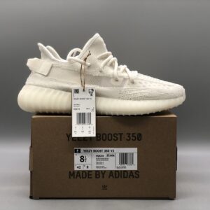 Adidas Yeezy Boost 350 V2 Bone Off White Knit Running Sneakers