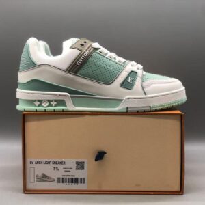 Louis Vuitton Trainer Low-Top Sneakers (Mint Green & White)