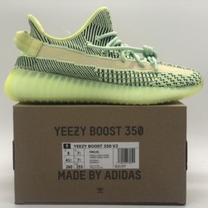 Yeezy Boost 350 V2 Green Stripe Knit Unisex Casual Sneakers