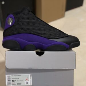 Air Jordan 13 Retro Black Purple Basketball Sneakers