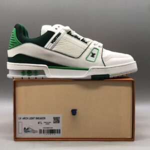 Louis Vuitton Trainer Low-Top Sneakers (White & Green)