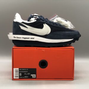 Nike LD Waffle Sacai x Fragment Design Navy Retro Running Sneakers