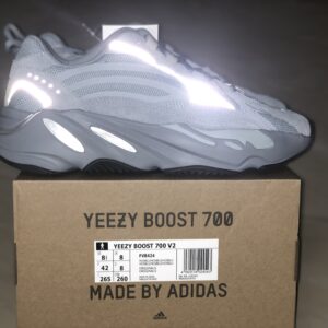 Yeezy Boost 700 Metallic Silver Chunky Dad Shoes Unisex Sneakers