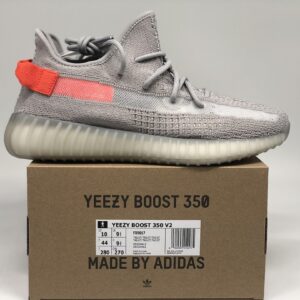 Yeezy Boost 350 V2 Tail Light Gray Orange Pull Tab Unisex Sneakers