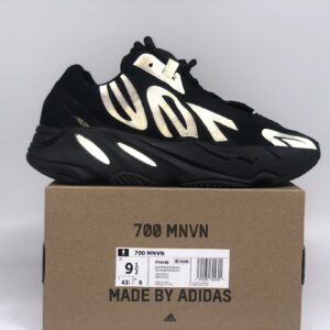 Yeezy 700 MNVN Black Reflective Big Logo Chunky Dad Shoes Unisex Sneakers