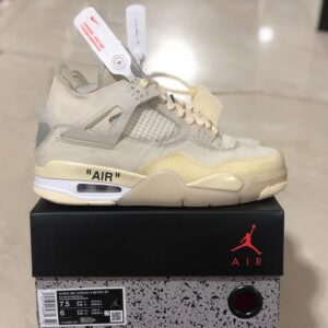 Off-White x Air Jordan 4 "Sail" Sneakers