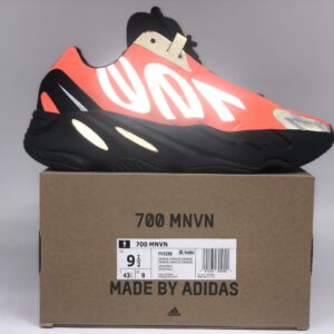Yeezy 700 MNVN Orange Black Chunky Sneakers Unisex Casual Running Trainers