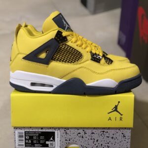 Air Jordan 4 Retro Lightning Yellow Basketball Sneakers