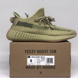 Earth Brown Yeezy 350 V2 Breathable Knit Couple Sneakers Outdoor Walking Trainers