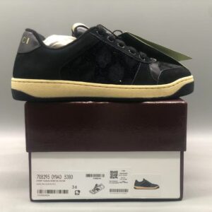 Gucci Screener Velvet GG Crystal Low-Top