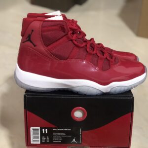 Air Jordan 11 Retro All Red Patent Leather High Basketball Sneakers