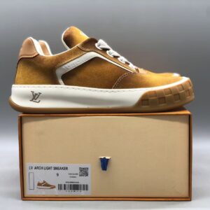 LV Tilted Suede Low-Top Sneaker Brown