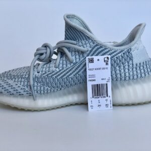 Yeezy Boost 350 V2 Ash Blue Striped Knit Unisex Sneakers