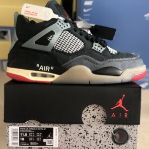 Off-White x Air Jordan 4 "Bred" Sneakers