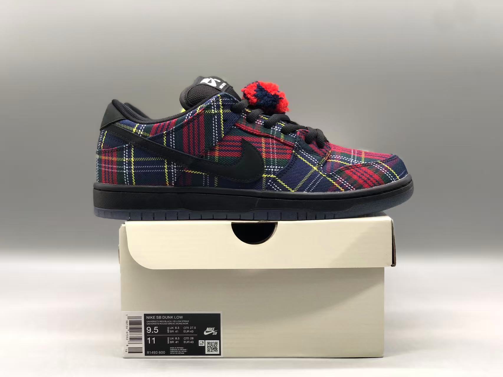 Nike SB Dunk Low × Nardwuar Plaid Pattern Skate Shoes