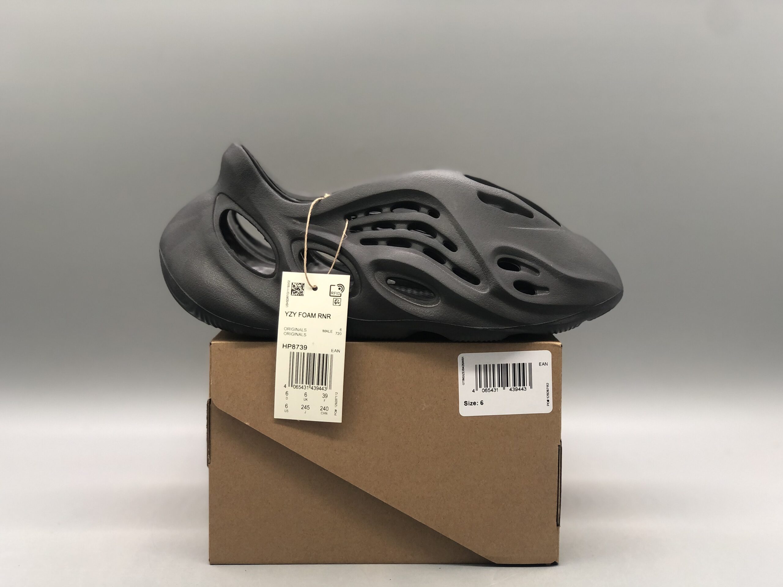 Adidas Yeezy Foam Runner Grey Hollow Hole Sandals