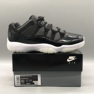 Air Jordan 11 Retro Low Black White Patent Leather Basketball Sneakers