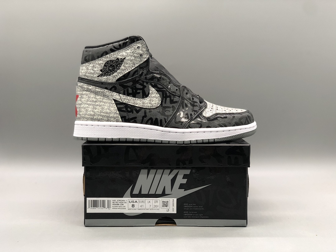 Air Jordan 1 High Rebellionaire Graffiti Sneakers